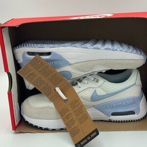 Nike Air Max White and Light Blue Sneakers New 5y/6.5w